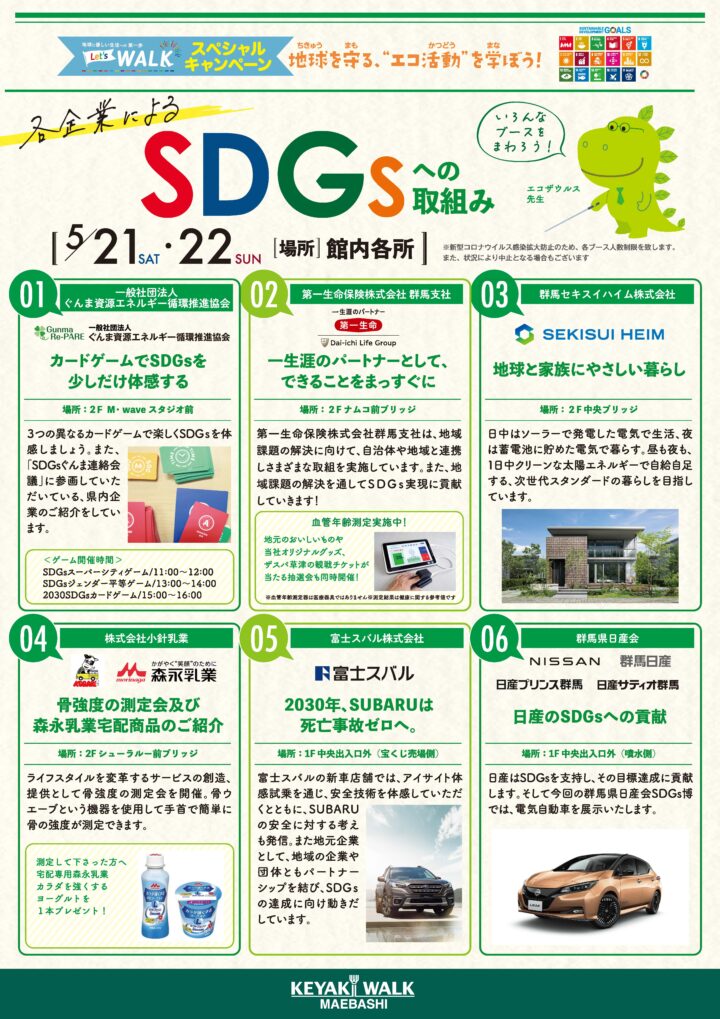 2022年5月21日（土）〜22日（日）けやきウォーク前橋『2022年 SDGs博』